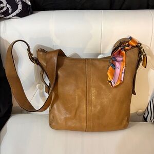 Coach Tan Leather Shoulder Bag VTG Legacy Slim Duffle PROJECT